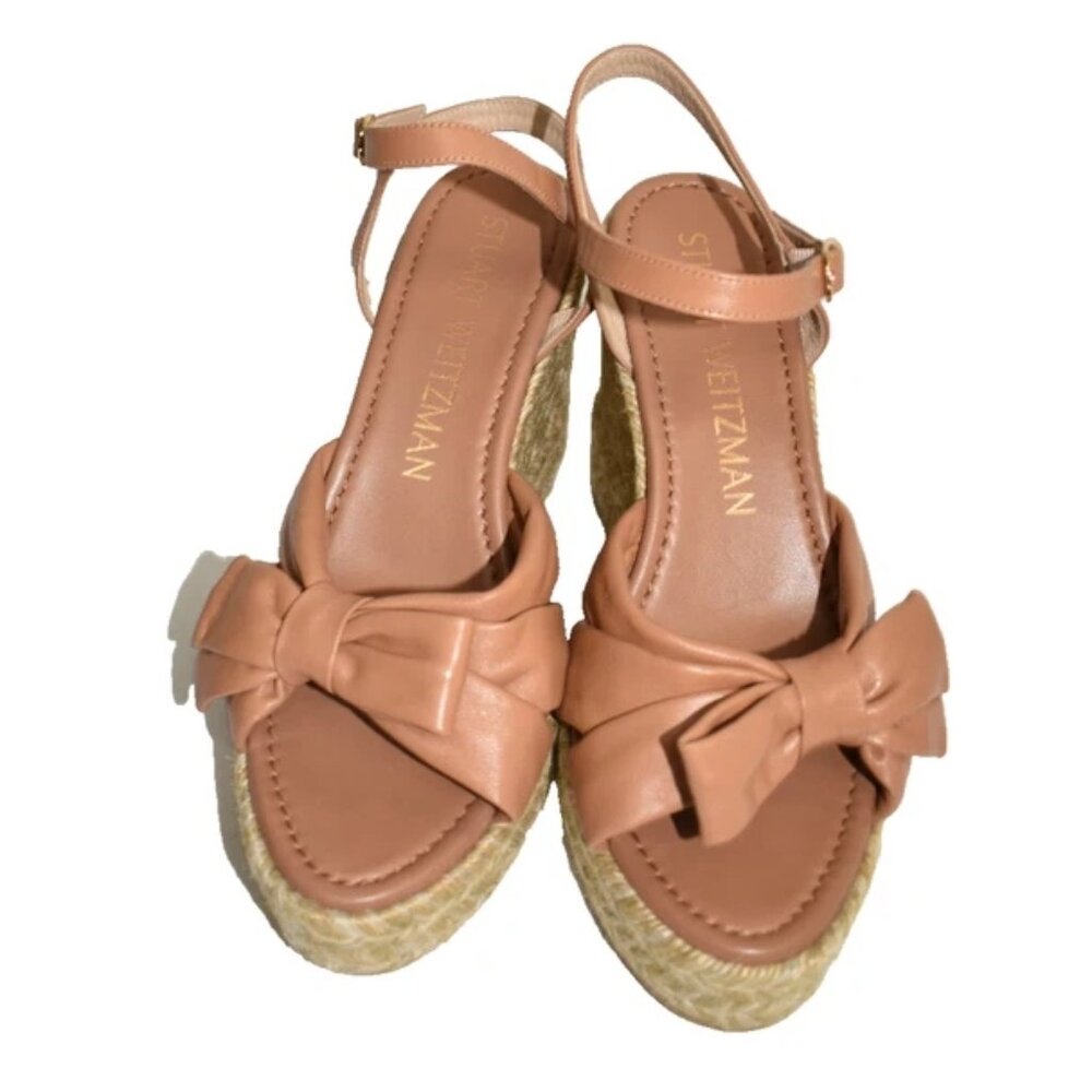 $440 Stuart Weitzman Sofia Espadrille Wedge Soft … - image 2